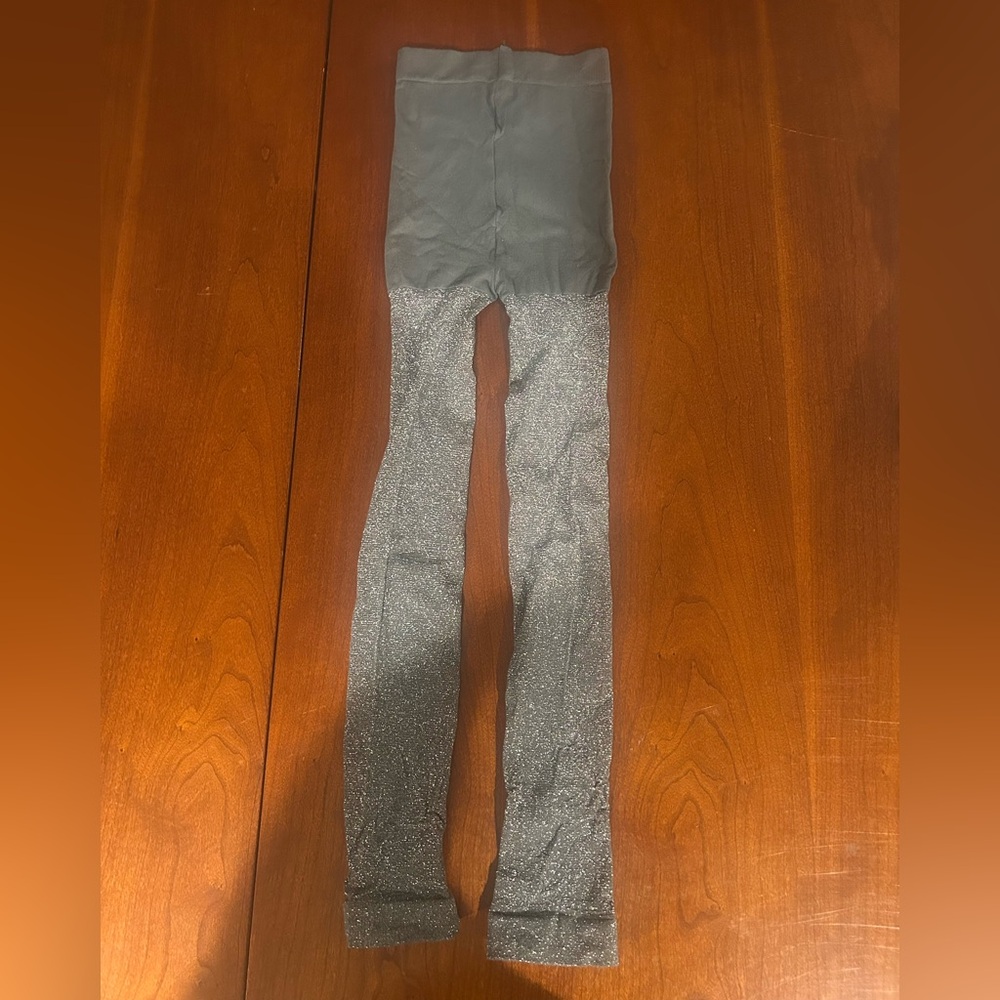Justice Sparkly Gray Tights